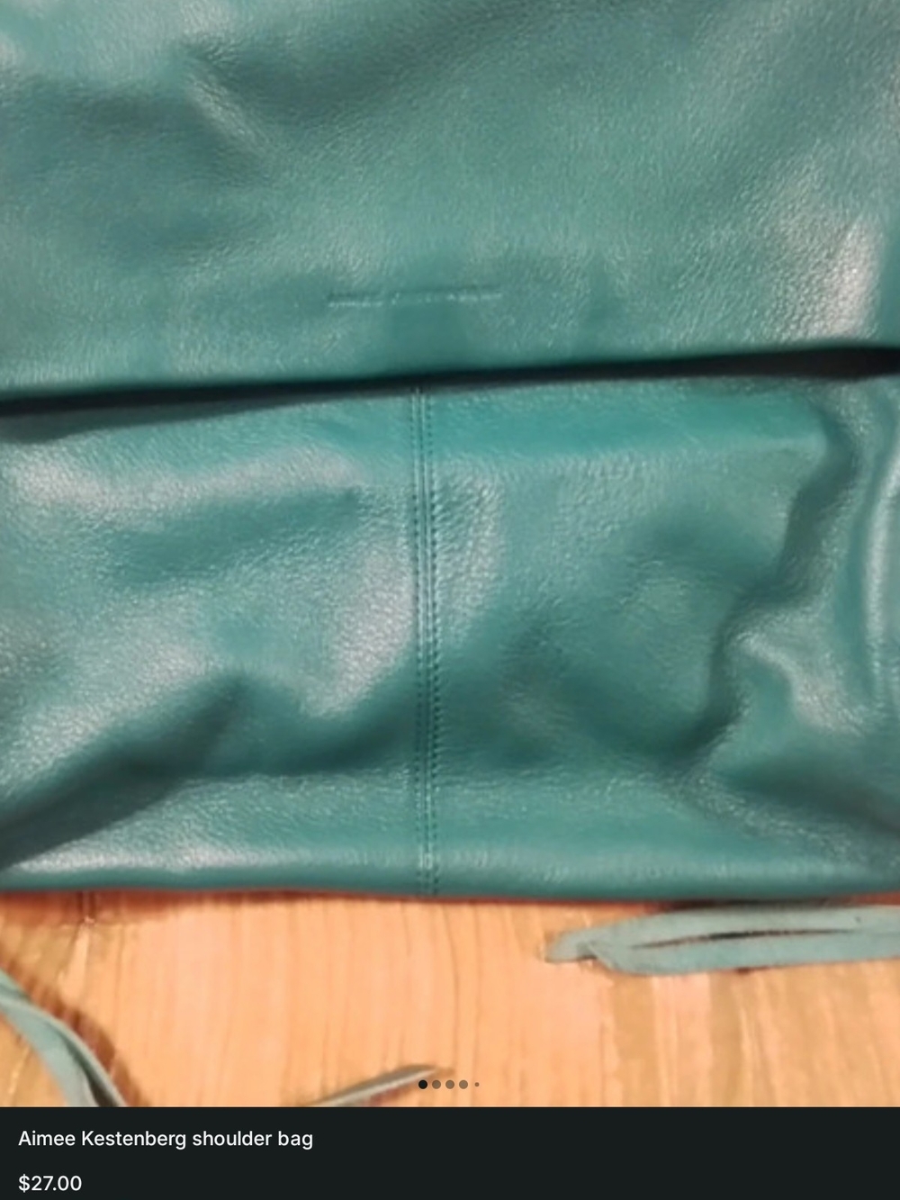 Aimee Kestenberg Teal Leather Shoulder Bag
